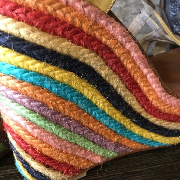 Kate Spade rainbow wedge platform shoe - Picture 5 of 7